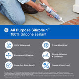 GE Window & Door White Silicone 1 Window and Door Caulk Sealant 10.1 oz