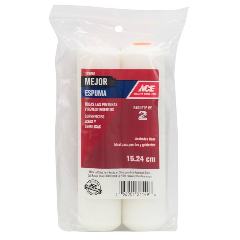 Ace Better Foam 6 in. W Mini Paint Roller Cover 2 pk