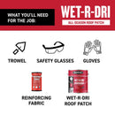 Gardner WET-R_DRI Gloss Black Patching Cement All-Weather Roof Cement 1 gal