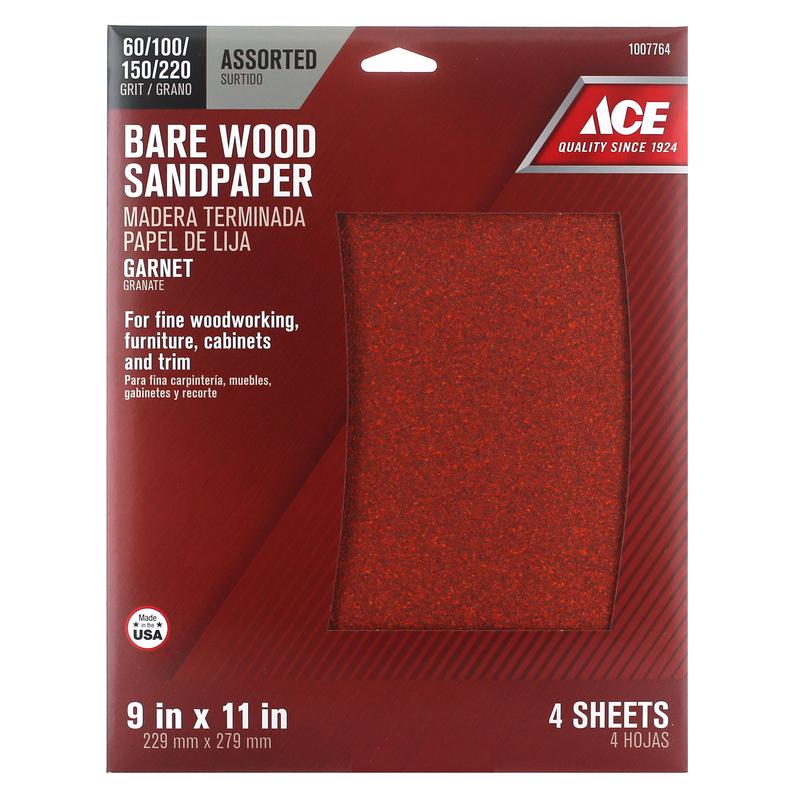 SANDPAPR GARNT9X11AST4PK