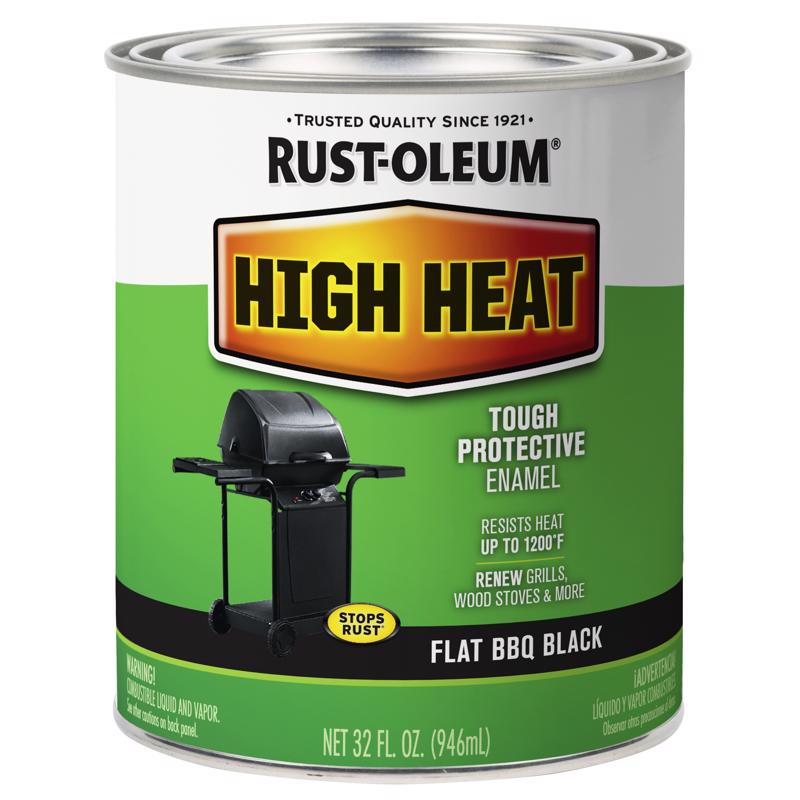 Rust-Oleum Specialty Satin BBQ Black Oil-Based High Heat Enamel 1 qt