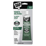 Dap 00688 All-Purpose Adhesive Sealant, 100% Silicone, 2.8-Ounce Tube - 6 Pack