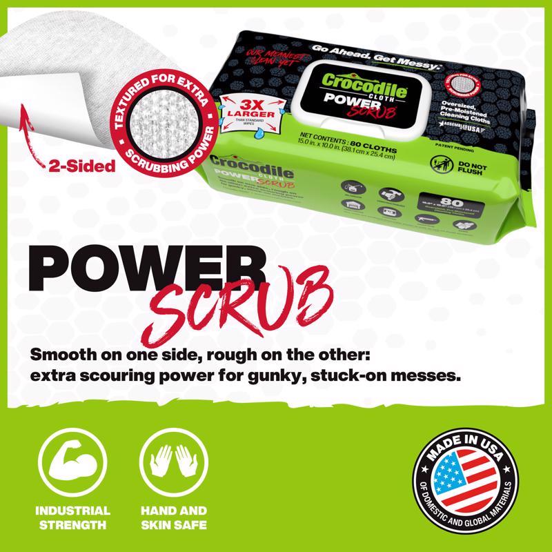 Crocodile Cloth Power Scrub Fiber Blend Cleaning Cloth 15 in. W X 10 in. L 80 pk