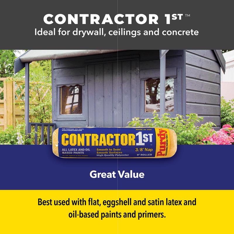 Purdy Contractor 1st Polyester 18 in. W X 1/2 in. Paint Roller Cover 1 pk
