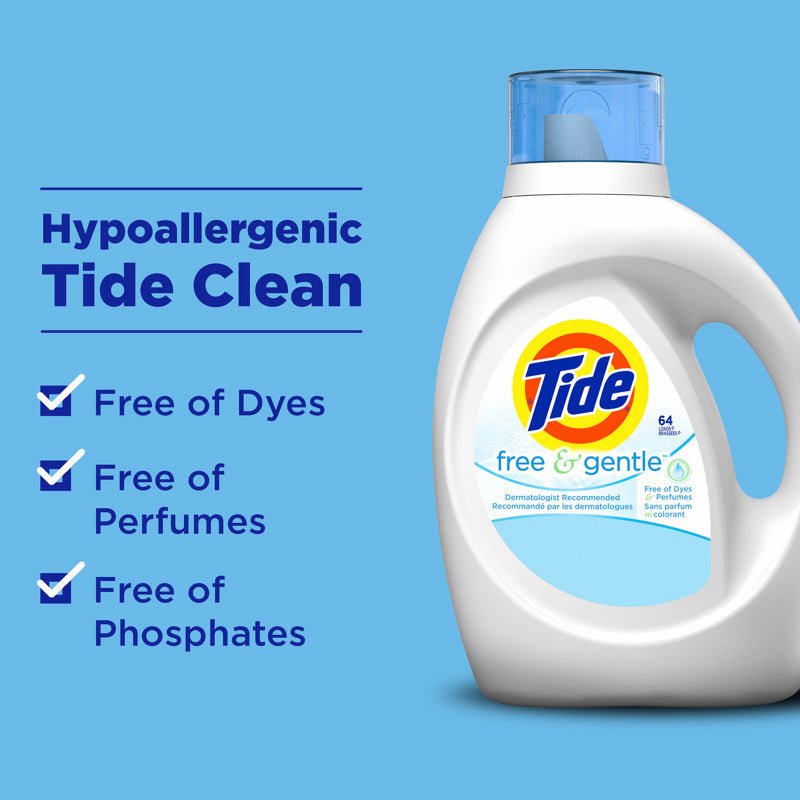 Tide Free & Gentle No Scent Laundry Detergent Liquid 46 oz 1 pk