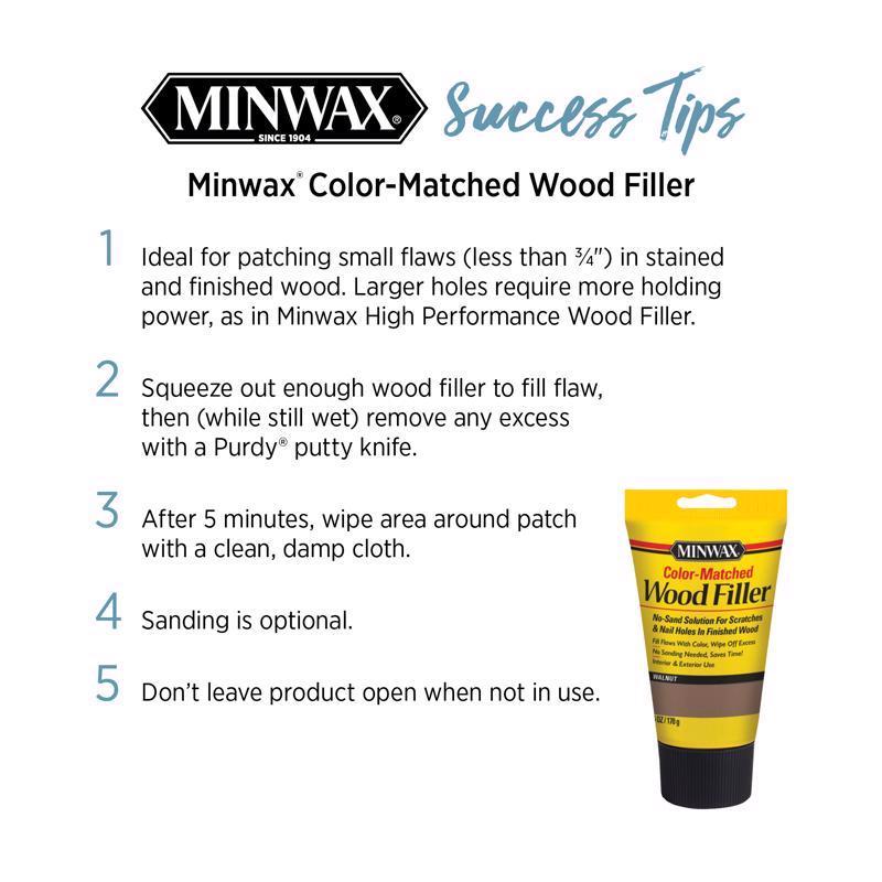 Minwax Color-Matched White Wood Filler 6 oz
