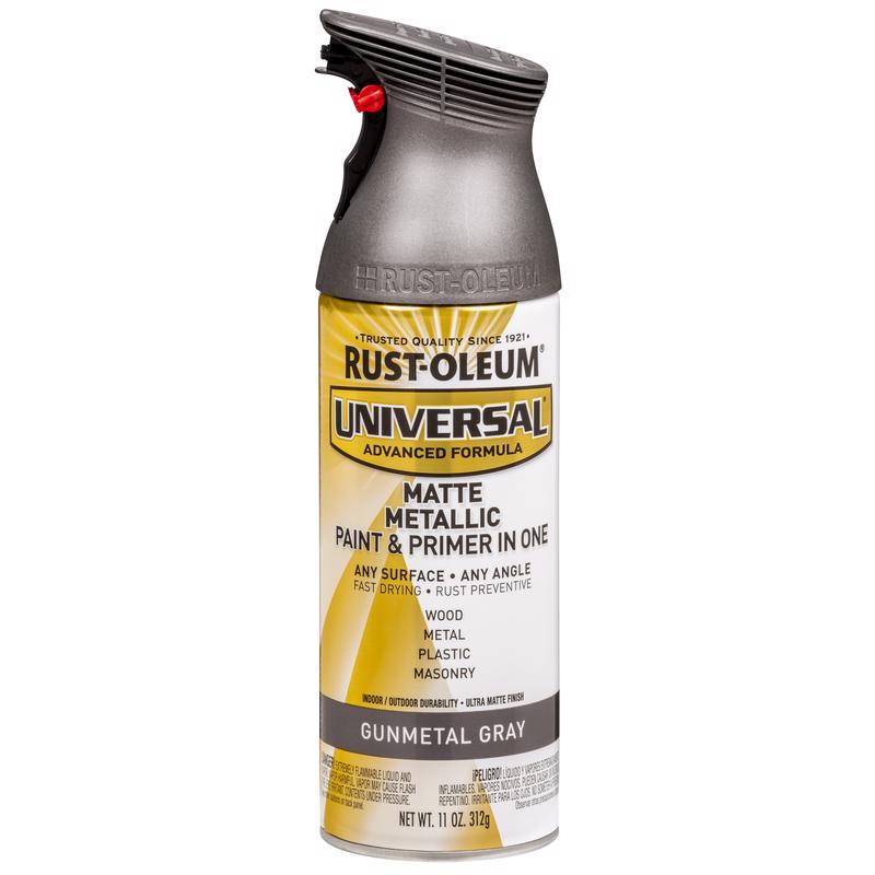 Rust-Oleum Universal Metallic Gunmetal Gray Paint+Primer Spray Paint 11 oz