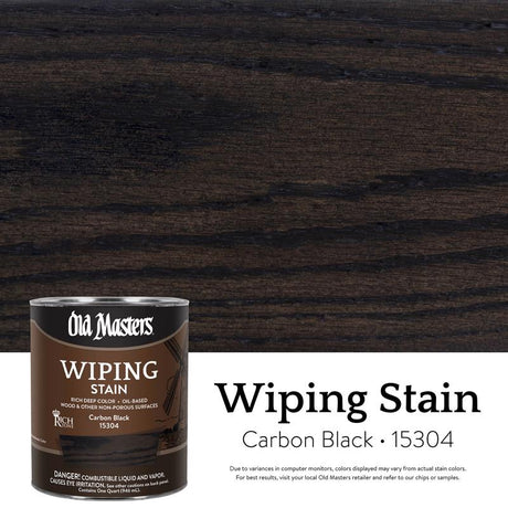 WIPING STAIN CRBN BK 1QT