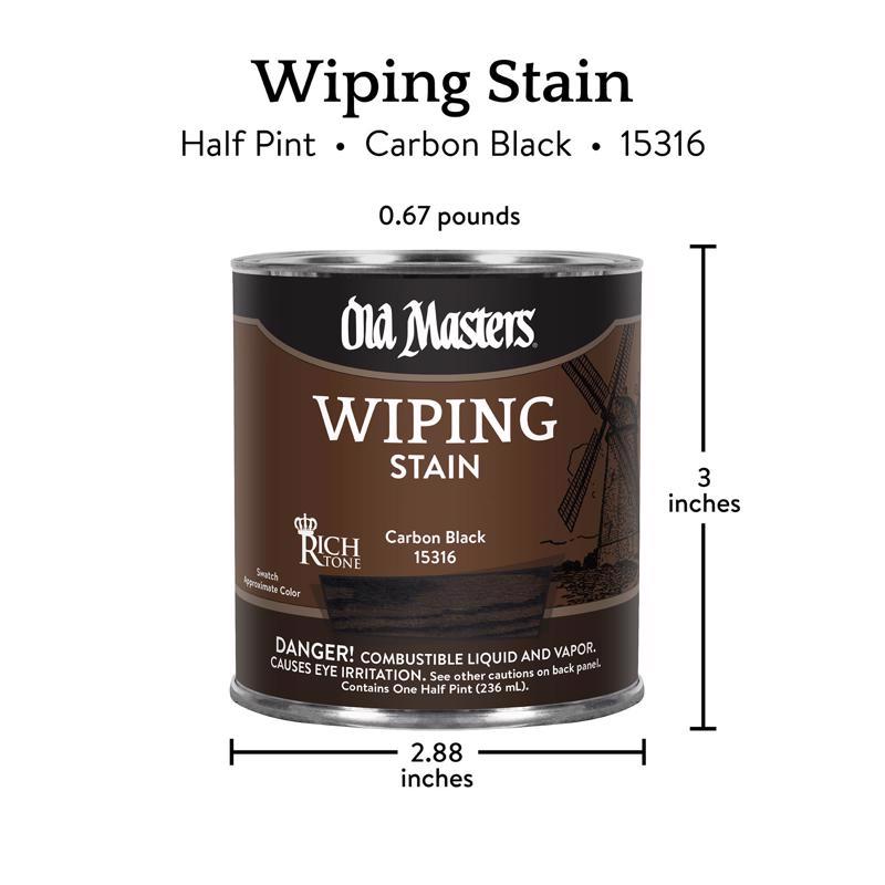 Old Masters Semi-Transparent Carbon Black Oil-Based Wiping Stain 1/2 pt