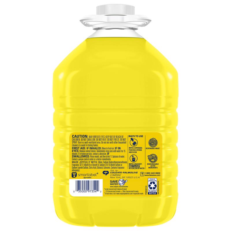 Fabuloso Lemon Scent All Purpose Cleaner Liquid 128 oz