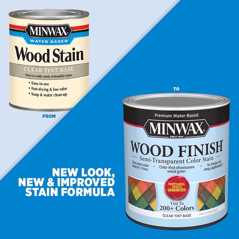 Minwax Wood Finish Water-Based Semi-Transparent Clear Tint Base Wood Stain 1 qt