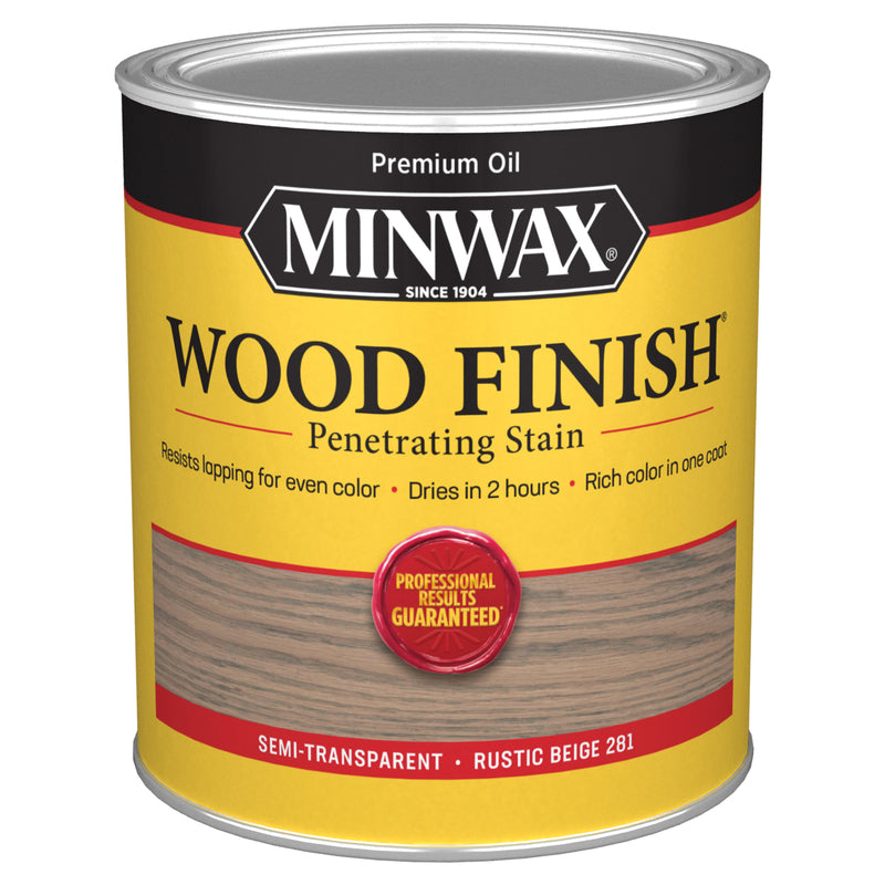 Minwax Wood Finish Semi-Transparent Rustic Beige Oil-Based Penetrating Wood Stain 1 qt