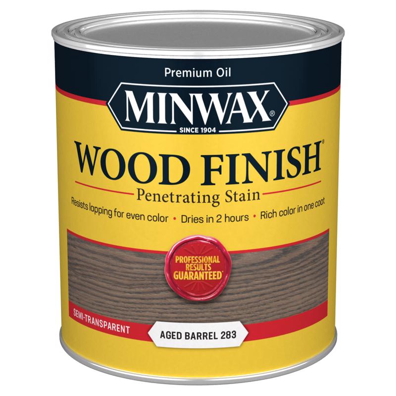 Minwax Wood Finish Semi-Transparent Aged Barrel Oil-Based Penetrating Wood Stain 1 qt
