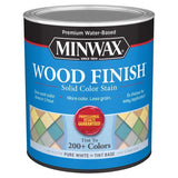 Minwax Wood Finish Water-Based Solid Pure White Tint Base Water-Based Wood Finish 1 qt