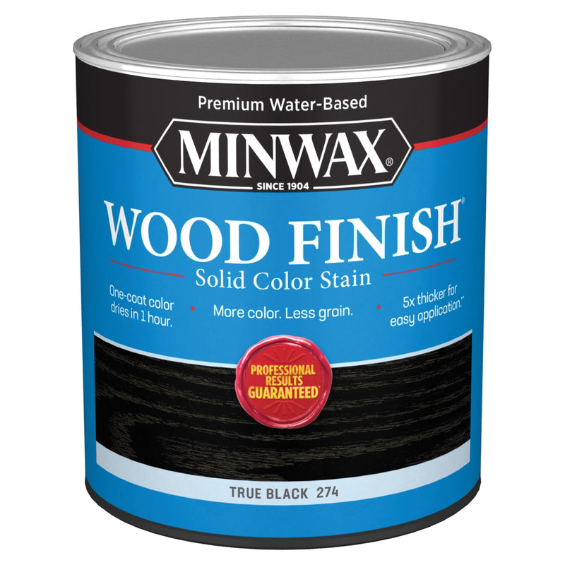 Minwax Wood Finish Solid True Black Water-Based Wood Stain 1 qt