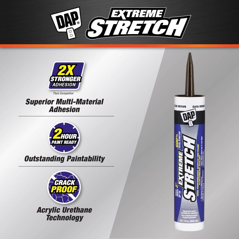 DAP Extreme Stretch Dark Brown Acrylic Urethane All Purpose Elastomeric Sealant 10.1 oz