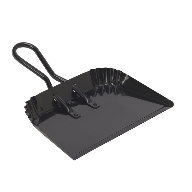 DUST PAN METAL BLK 17"W