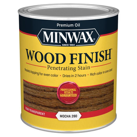 Minwax Wood Finish Semi-Transparent Mocha Penetrating Stain 1 qt. (4 Pack)