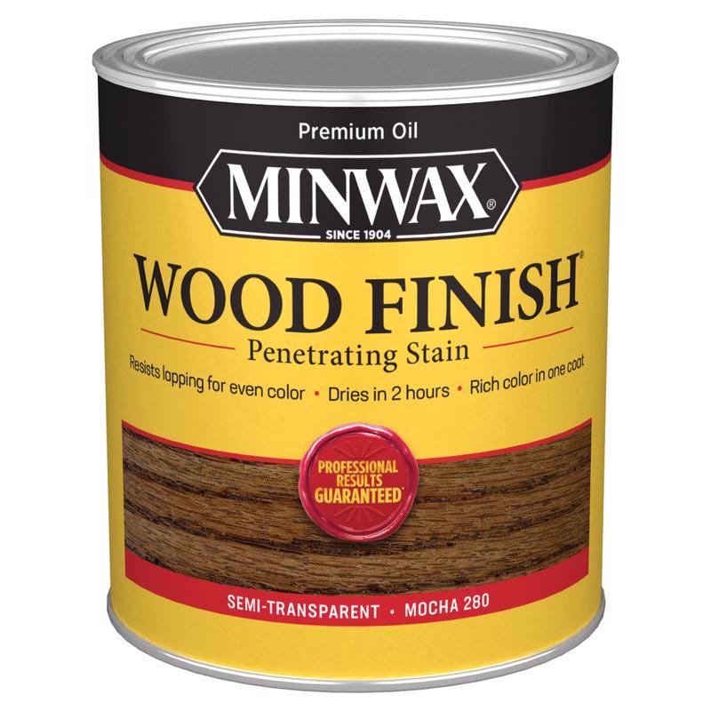 Minwax Wood Finish Semi-Transparent Mocha Oil-Based Penetrating Wood Stain 1 qt