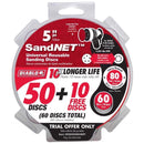 Diablo SandNet 5 in. Ceramic Blend Hook and Lock Sanding Disc 80 Grit Coarse 50 pk