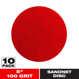 Diablo SandNet 5 in. Ceramic Blend Hook and Lock Sanding Disc 100 Grit Medium 10 pk