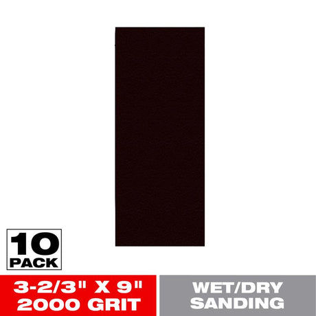 Diablo 9 in. L X 3-2/3 in. W 2000 Grit Silicone Carbide Sanding Sheet 10 pk