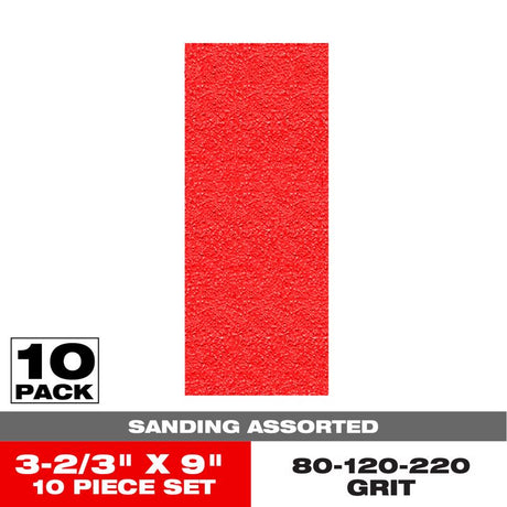 Diablo 9 in. L X 3-2/3 in. W Assorted Grit Aluminum Oxide Sanding Sheet 10 pk