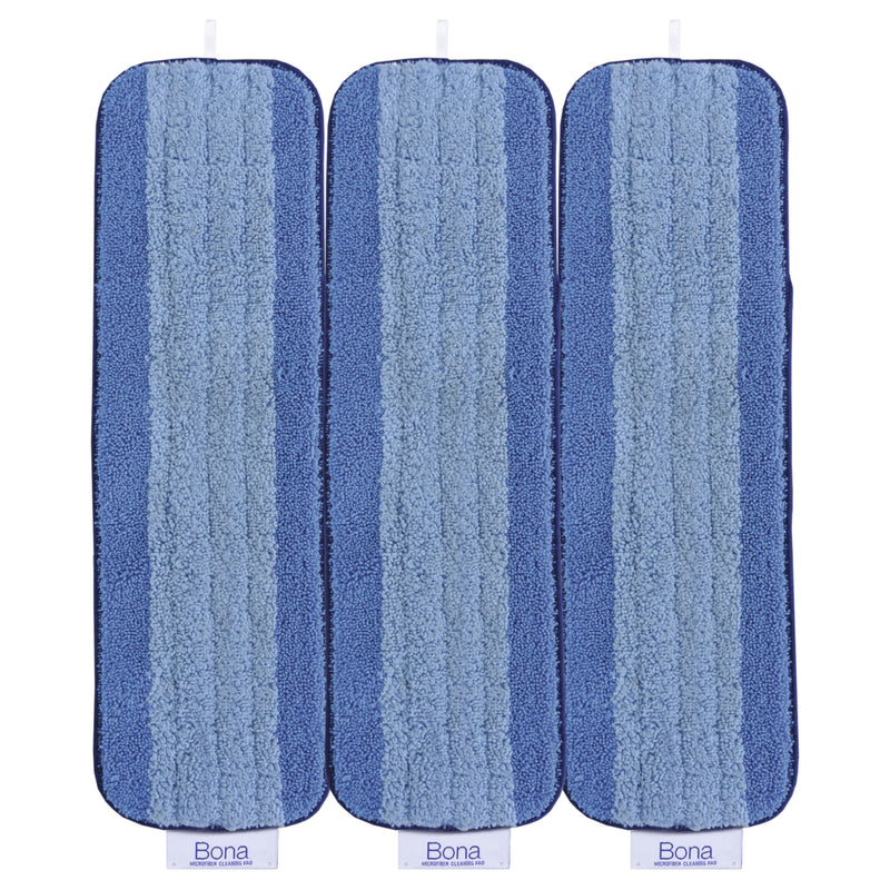 Bona 18.31 in. Cleaning Microfiber Mop Pad 3 pk