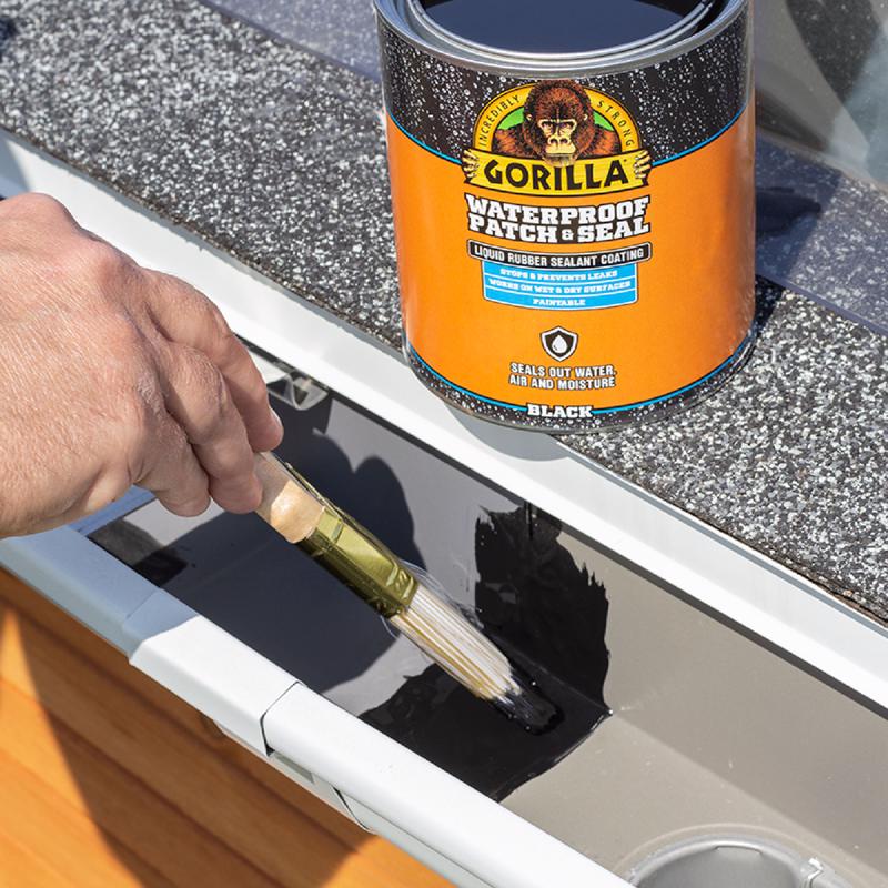 Gorilla Black Rubber-Based Liquid Rubber Waterproof Sealer 32 oz