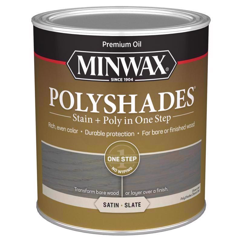 Minwax Polyshades Semi-Transparent Satin Slate Oil-Based Stain/Polyurethane Finish 1 qt