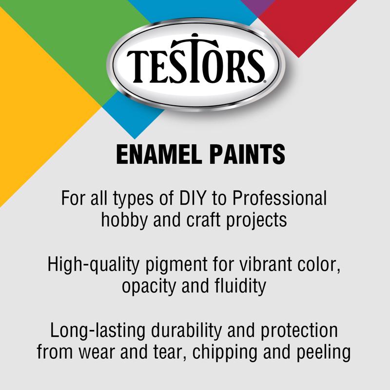 Testors Military Assorted Solvent-Based Enamel Paint Exterior and Interior 0.25 oz