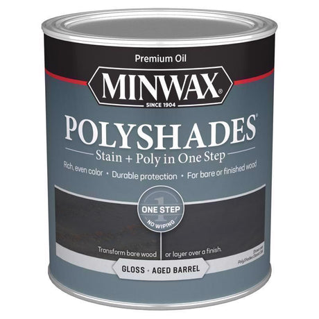 Minwax Polyshades Semi-Transparent Gloss Aged Barrel Stain/Polyurethane Finish 1 qt
