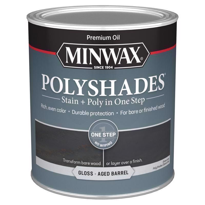 Minwax Polyshades Semi-Transparent Gloss Aged Barrel Stain/Polyurethane Finish 1 qt
