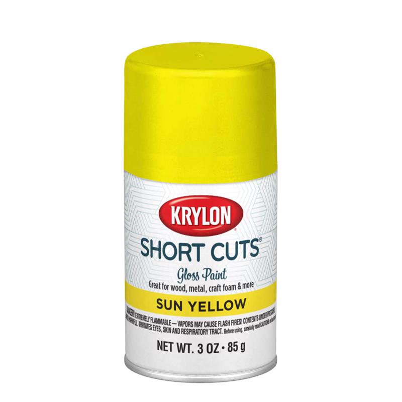 Krylon Short Cuts Gloss Sun Yellow Spray Paint 3 oz