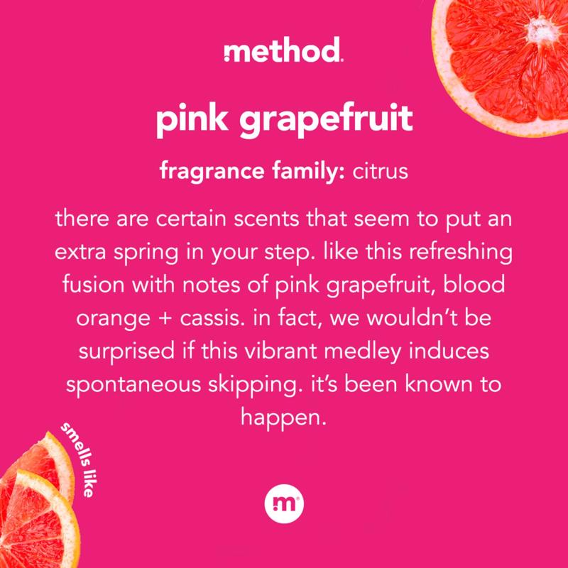 Method Pink Grapefruit Scent Gel Hand Wash Refill 34 oz