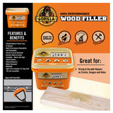 Gorilla Natural Wood Filler 16 oz