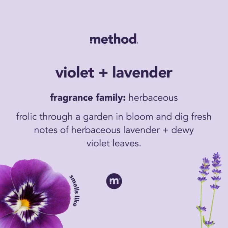 Method Violet & Lavender Scent Gel Hand Wash Refill 34 oz