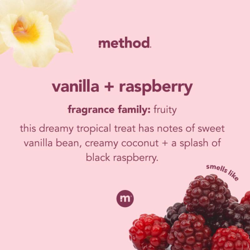 Method Vanilla & Raspberry Scent Gel Hand Wash 12 oz