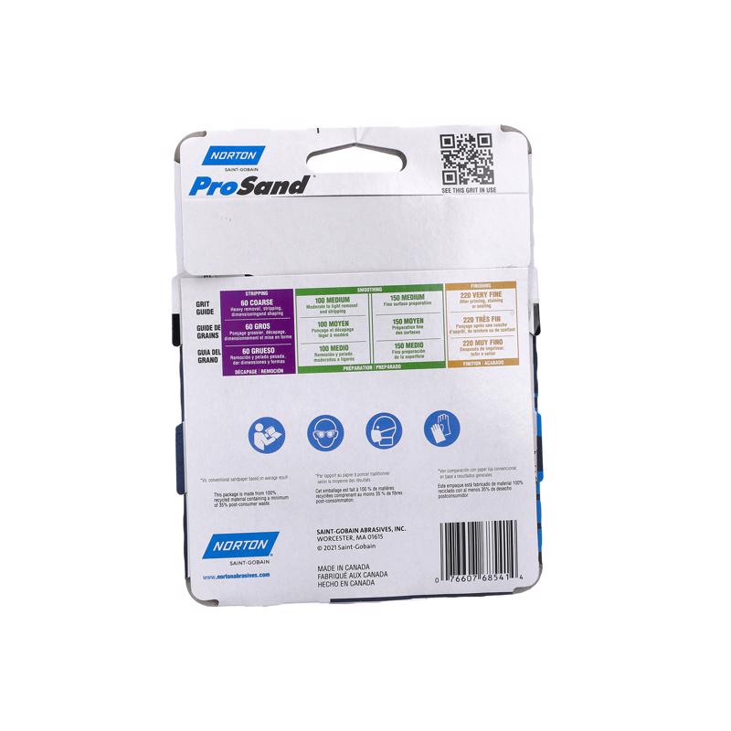 Norton ProSand 5-1/2 in. L X 4-1/2 in. W 60 Grit Aluminum Oxide Sanding Sheet 6 pk
