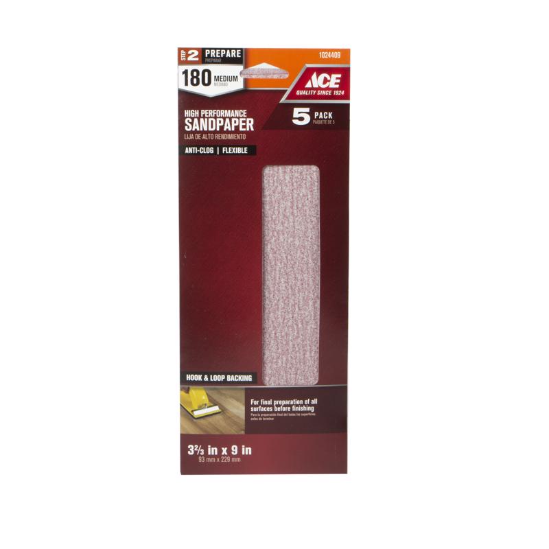 SANDING SHEET 180G 5PK