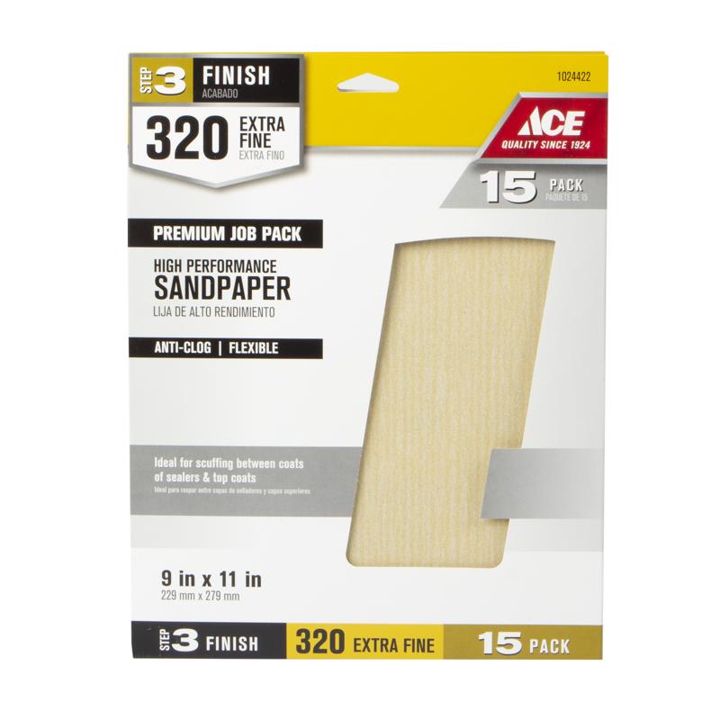 SANDPAPER 9X11" 320G 15P