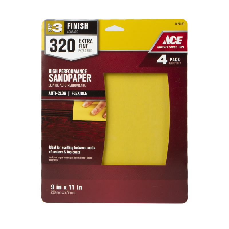 SANDPAPER 9X11" 320G 4PK