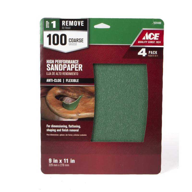 SANDPAPER 9X11" 100G 4PK