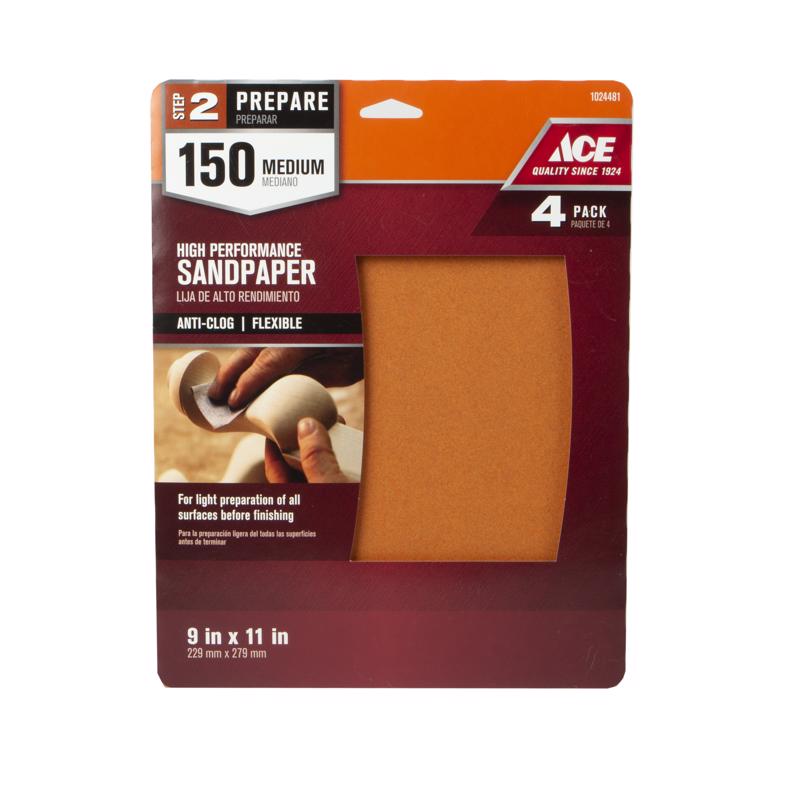 SANDPAPER 9X11" 150G 4PK