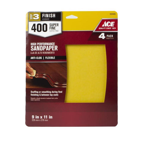 SANDPAPER 9X11" 400G 4PK