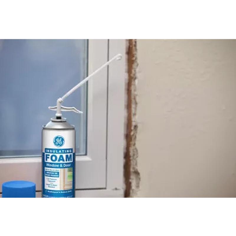 GE White Foam Window and Door Insulating Sealant 12 oz