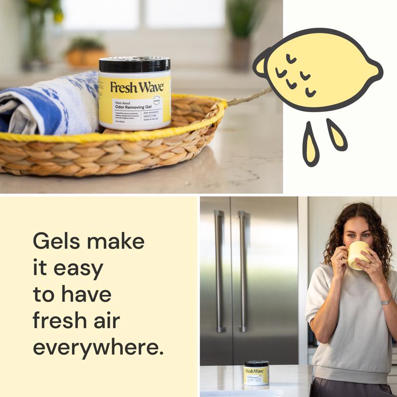 Fresh Wave Lemon Scent Air Freshener 15 oz Gel 1 pk