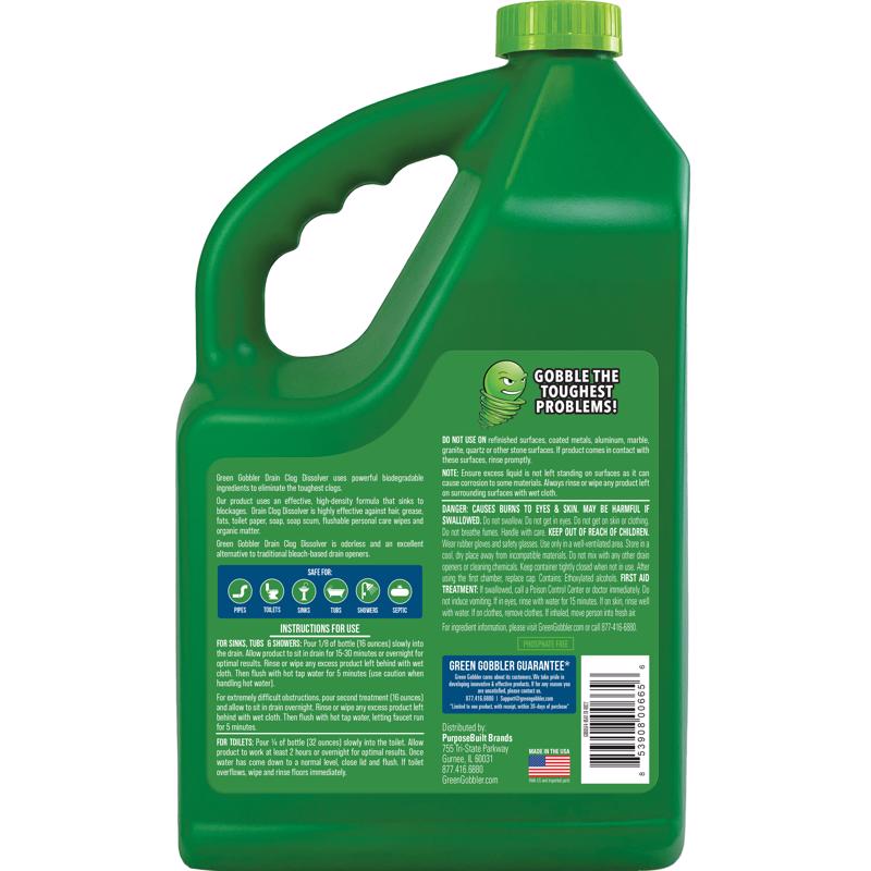 Green Gobbler Liquid Drain Clog Remover 1 gal