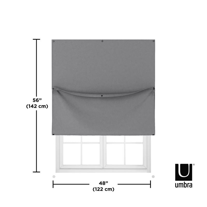 Umbra Nightfall Charcoal Blackout Curtains 48 in. W X 56 in. L