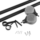 CURTAIN ROD MT BK 36-72"